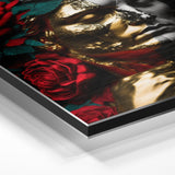 Hier wird das Material "Alu-Dibond" in der Nahaufnahme gezeigt