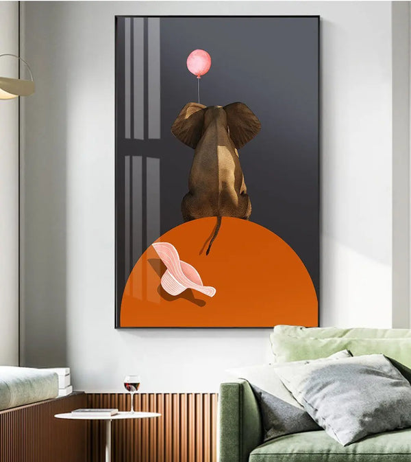 Janu Lonely Elephant Janu Canvas